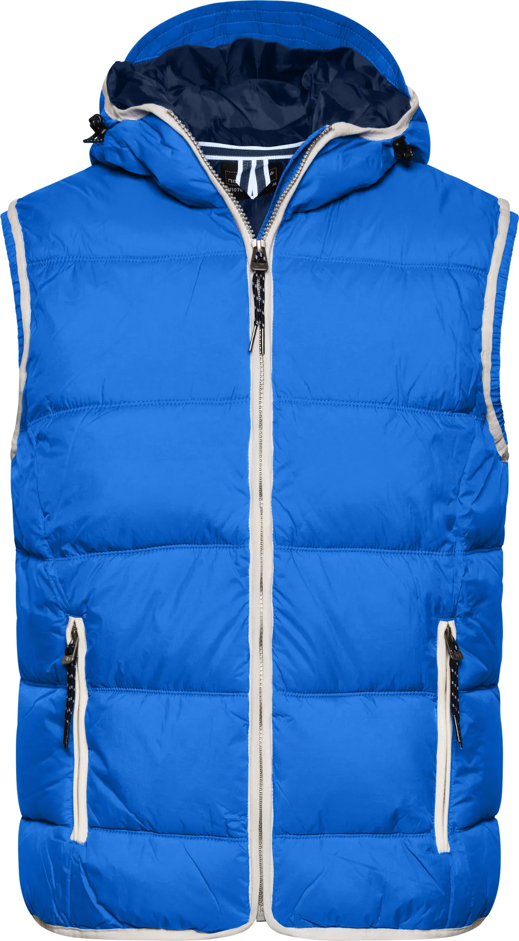 jn1076-mens-maritime-vest-nauticblue-white-front-3 James & Nicholson Men`s Maritime Vest