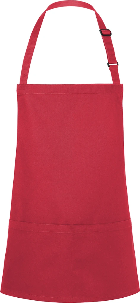 KARLOWSKY kurze Latzschürze Basic mit Schnalle und Tasche