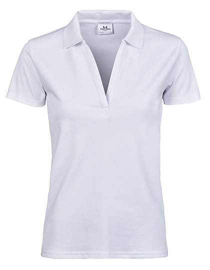 TEE JAYS Womens Luxury Stretch V-Neck Polo