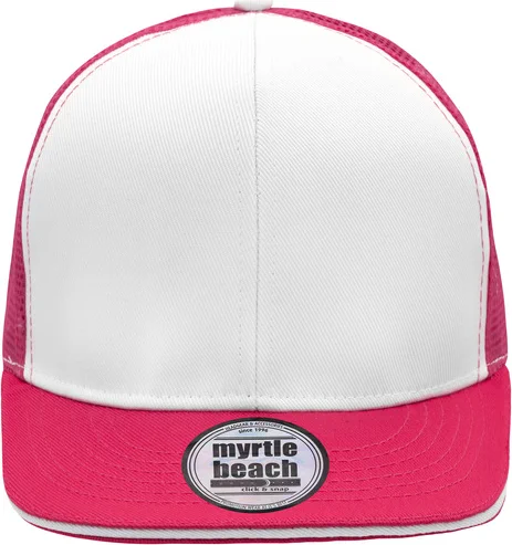 daiber-mb6635-pro-cap-mesh-6-panel-white-magenta-front-3 daiber Pro Cap Mesh 6-Panel