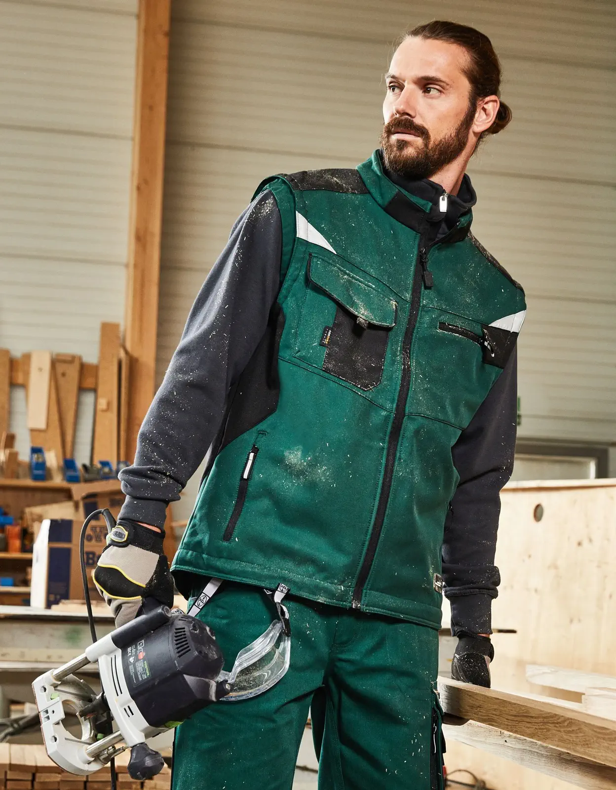 James & Nicholson Workwear Softshell Vest -Strong-