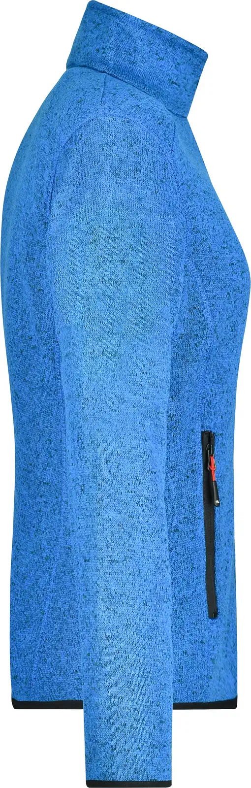 jn761-ladies-knitted-fleece-jacket-royalmelange-red-right-6 James & Nicholson Ladies Knitted Fleece Jacket
