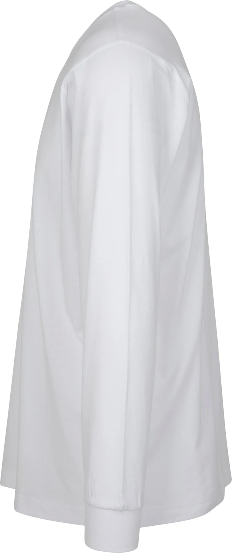 BYB-BY091-long-sleeve-t-shirt-with-cuffrib-white-left-6 Build Your Brand Long Sleeve Tee With Cuffrib