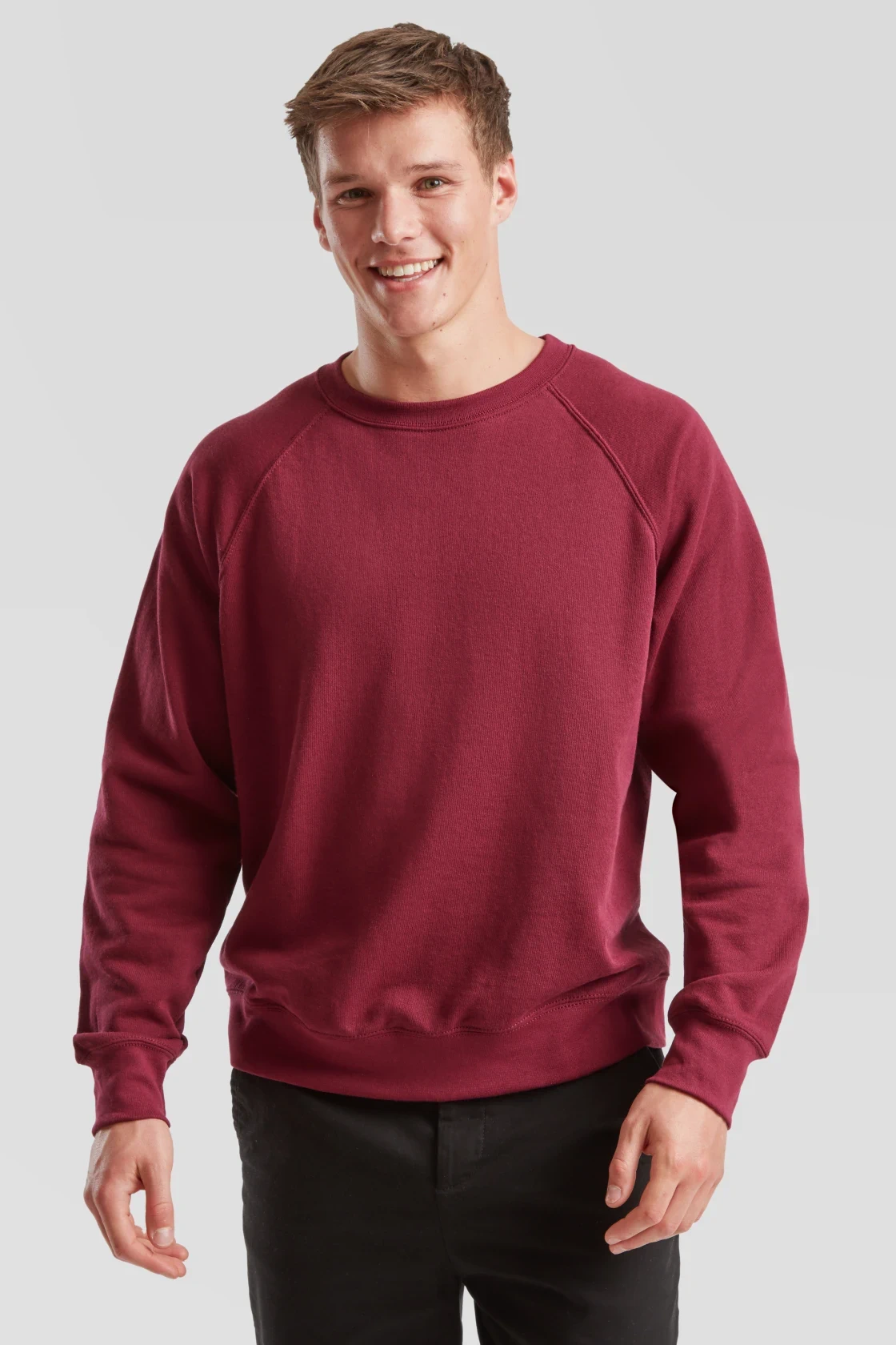 fruit-of-the-loom-62-216-0-classic-raglan-sweatshirt-burgundy-model-0 F.O.L. Raglan Sweat