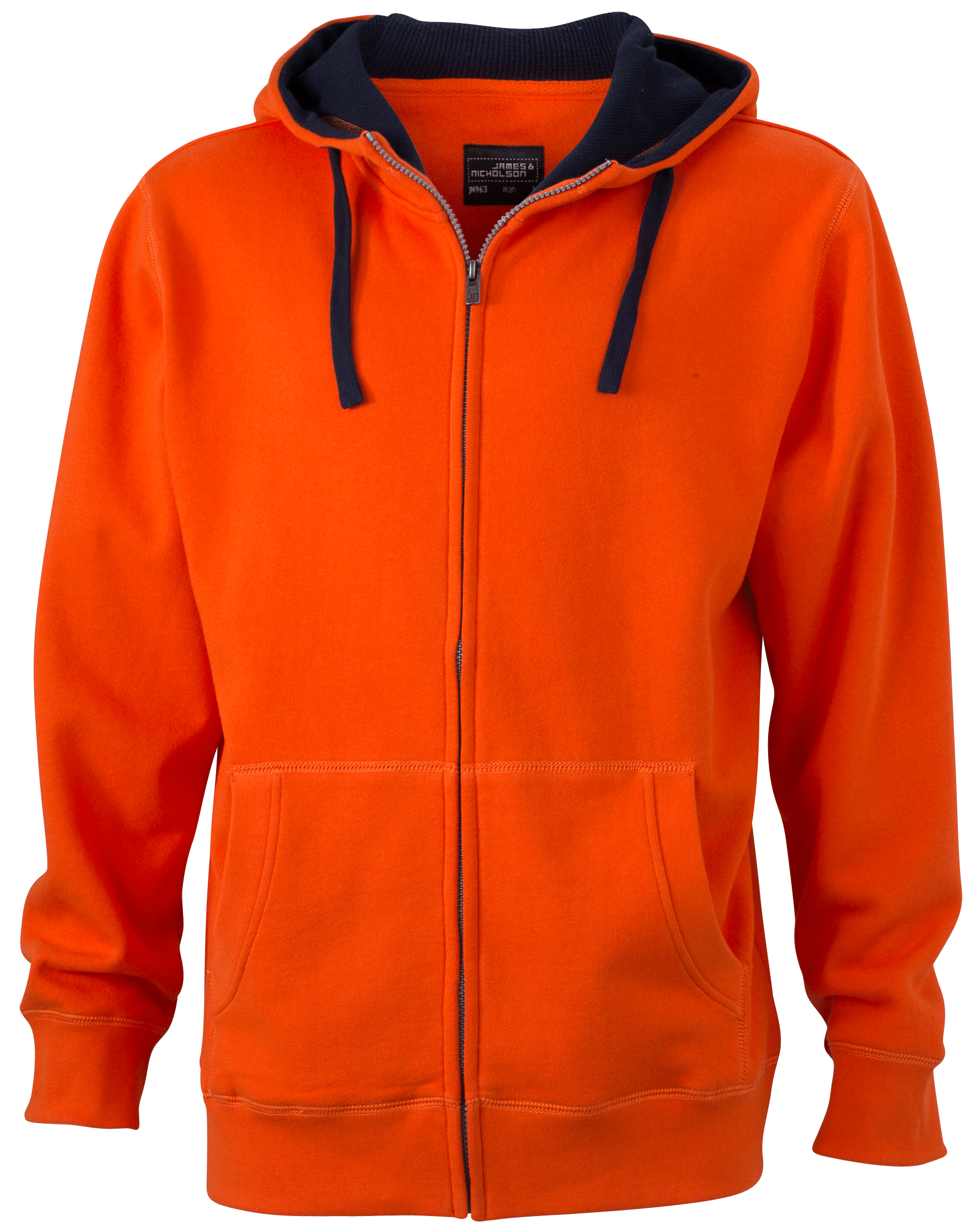 James & Nicholson Men's Lifestyle Zip-Hoody Sweat James & Nicholson Men's Lifestyle Zip-Hoody Sweat