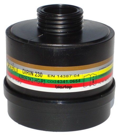 EKASTU Mehrbereichs-Kombifilter DIRIN 230 A2 B2 E2 K2 Hg-P3R D EKASTU Mehrbereichs-Kombifilter DIRIN 230 A2 B2 E2 K2 Hg-P3R D