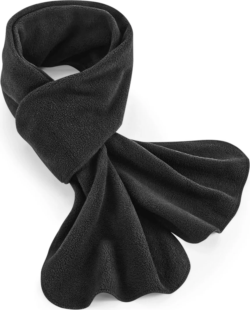 beechfield-b293r-recycled-fleece-scarf-black-front-1 Beechfield Recycled Fleece Scarf