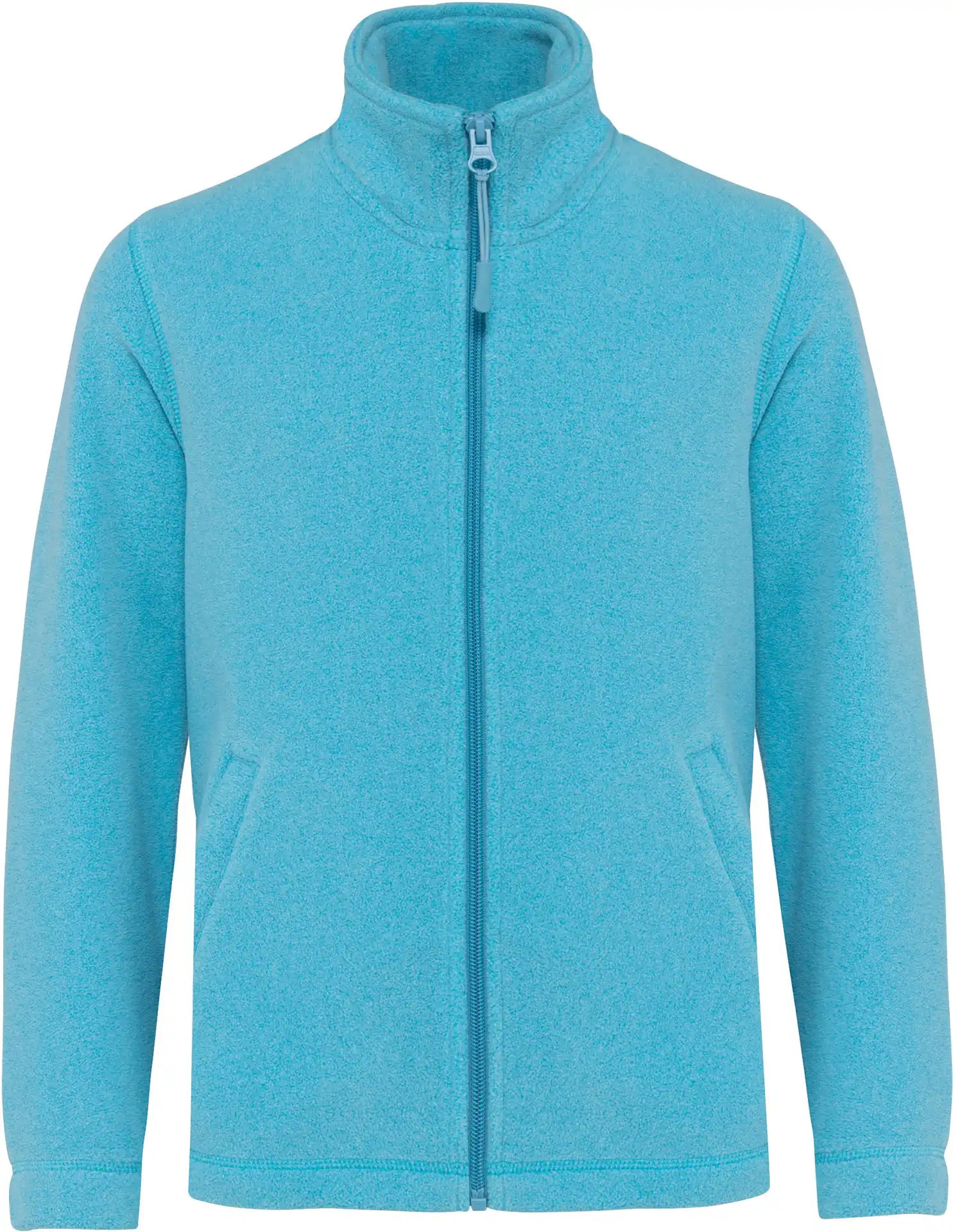 kariban-K920-kinder-microfleece-jacke-cloudyblueheather-front-3 Kariban Kinder Microfleece Jacke