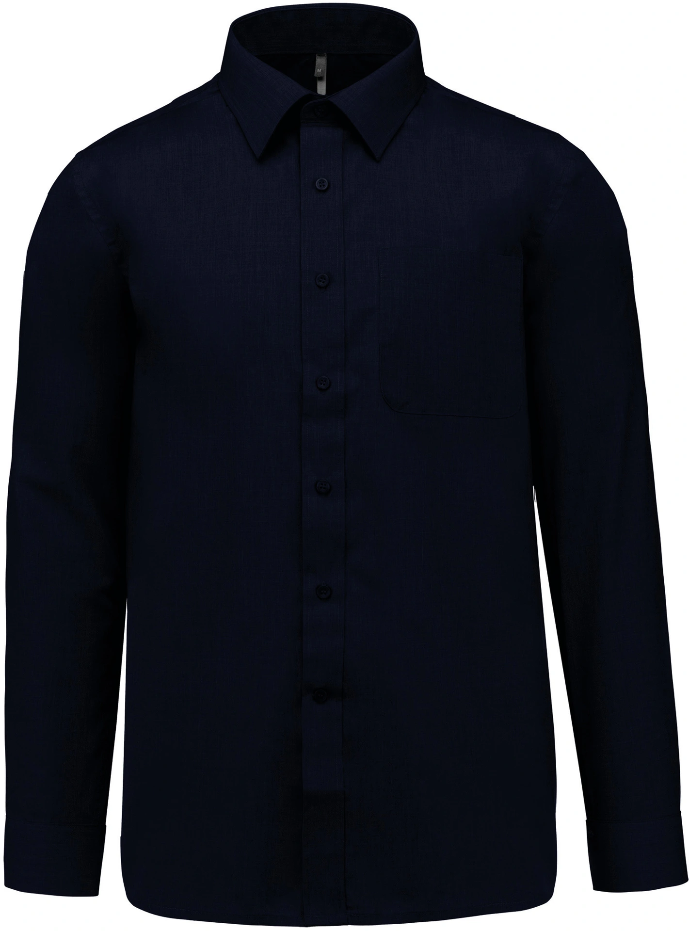 K545-popeline-hemd-jofrey-langarm-navy-front-3 Kariban Popeline Hemd "Jofrey" langarm
