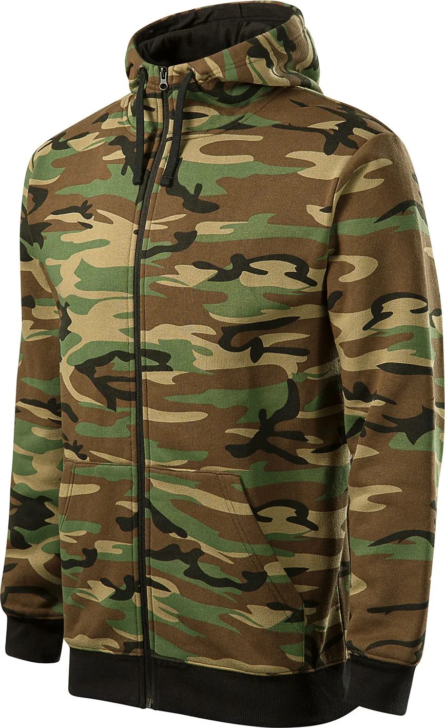 MALFINI Sweatshirt Camo Zipper C19