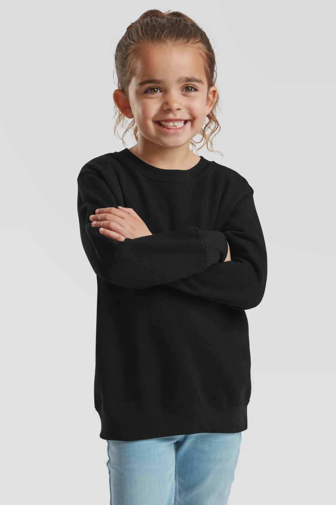 fruit-of-the-loom-62-041-0-kids-classic-set-in-sweatshirt-black-model-0 F.O.L. Classic Set-In Sweat Kids