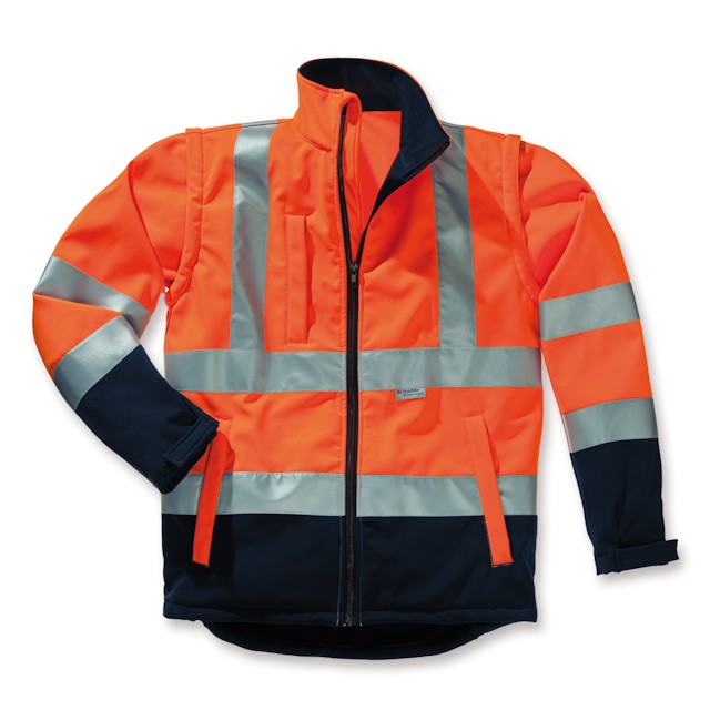Elutex Warnschutz-Softshelljacke Flash orange Elutex Warnschutz-Softshelljacke Flash orange