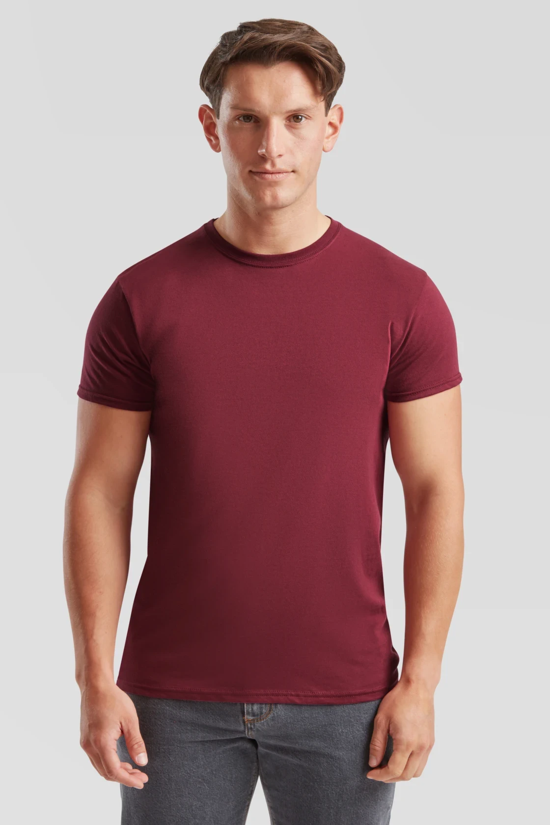 fruit-of-the-loom-61-430-0-iconic-150-t-shirt-burgundy-model-0 F.O.L. Iconic T