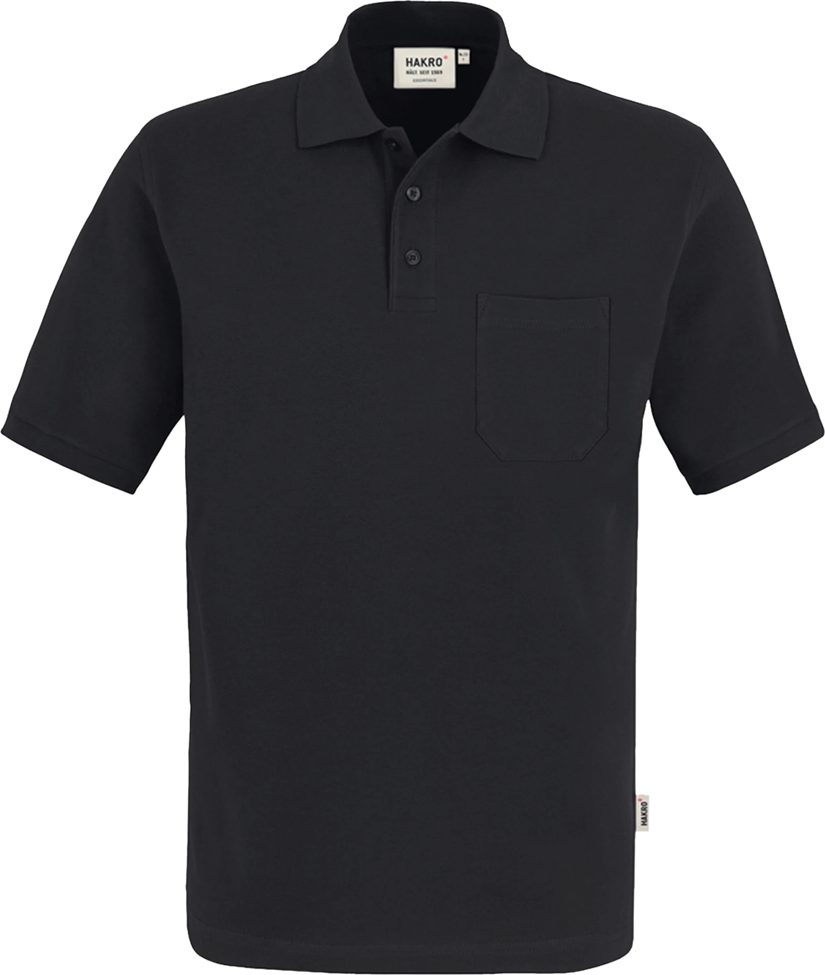hakro-802-pocket-poloshirt-top-schwarz-front-1 HAKRO Pocket-Poloshirt 802 Top