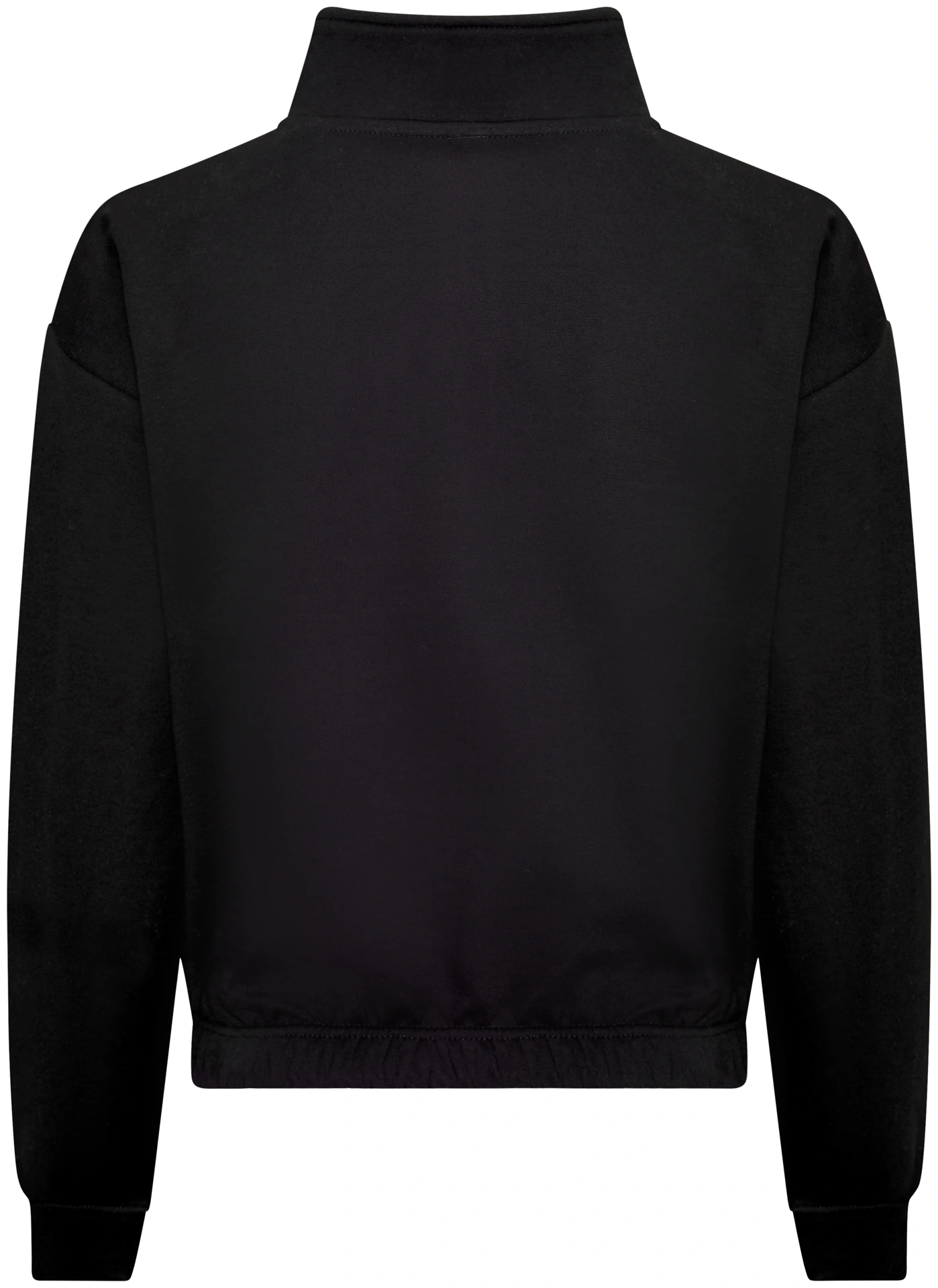 justhoods-jh037-womens-cropped-quarter-zip-sweatshirt-deepblack-back-3 Just Hoods Women's Cropped 1/4 Zip Sweat
