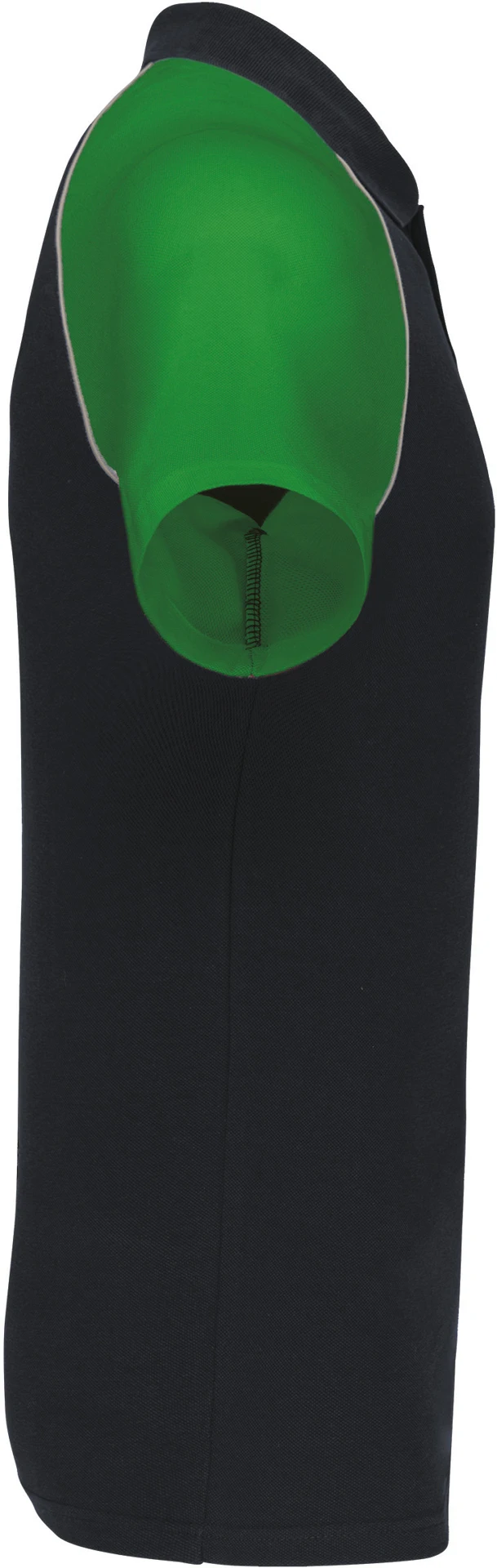 kariban-K226-baseball-pique-polo-black-lightgrey-green-right-5 Kariban Baseball Piqué Polo Shirt