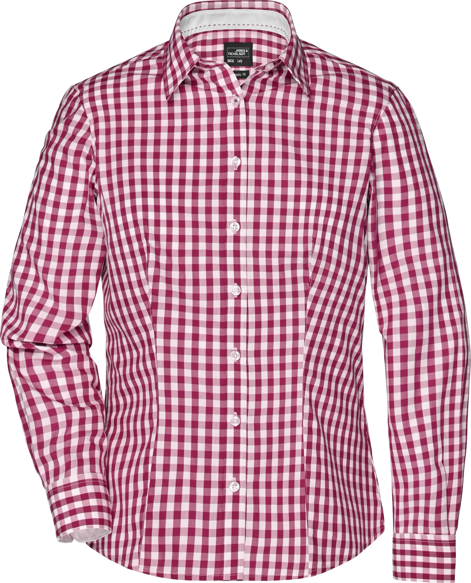 James & Nicholson Ladies Checked Blouse 