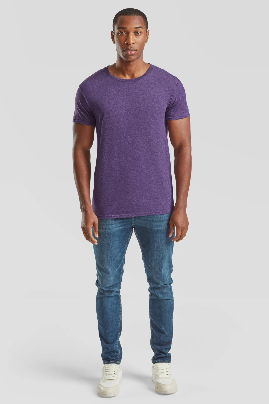 fruit-of-the-loom-61-430-0-iconic-150-t-shirt-heatherpurple-model-3 F.O.L. Iconic T