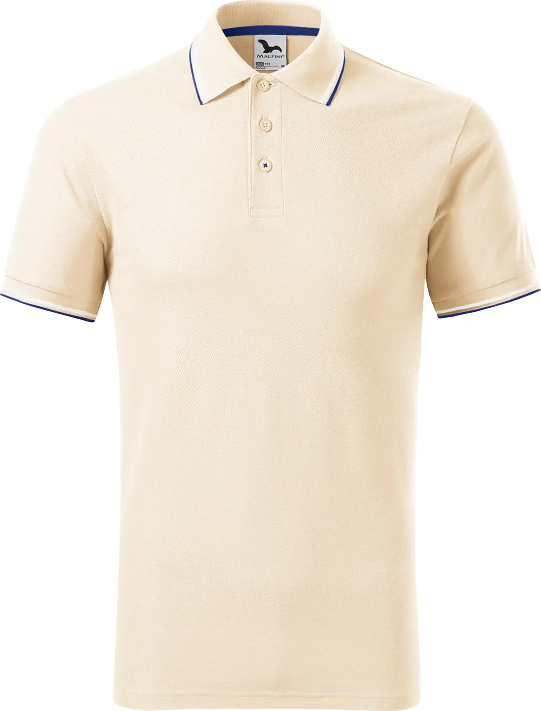 malfini-232-focus-polohemd-herren-mandel-front-2 MALFINI Polohemd Focus 232