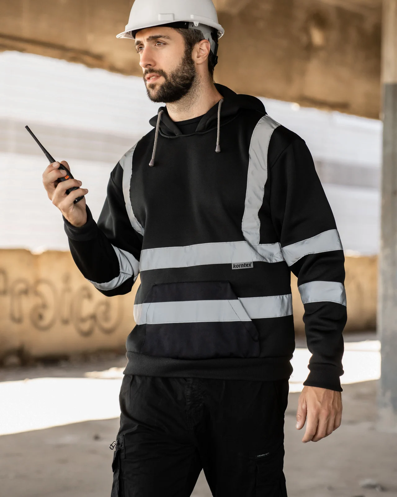Korntex Hi-Vis Workwear Hoody Cork 
