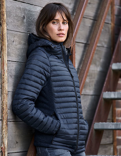 TEE JAYS Ladies` Hooded Outdoor Crossover Jacket TEE JAYS Ladies` Hooded Outdoor Crossover Jacket