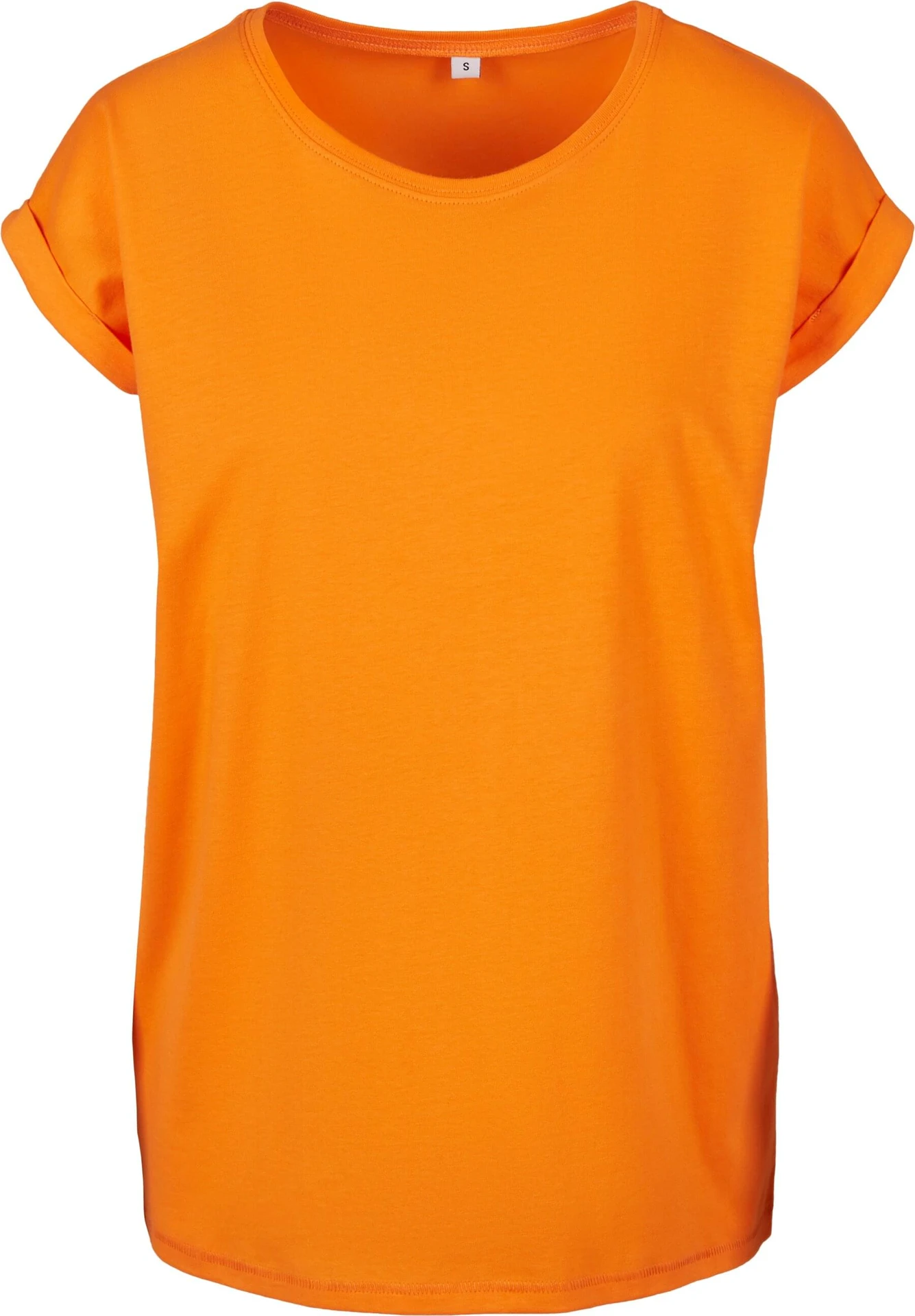 BYB-BY021-ladies-extended-shoulder-t-shirt-paradiseorange-front-4 Build Your Brand Ladies Extended Shoulder Tee