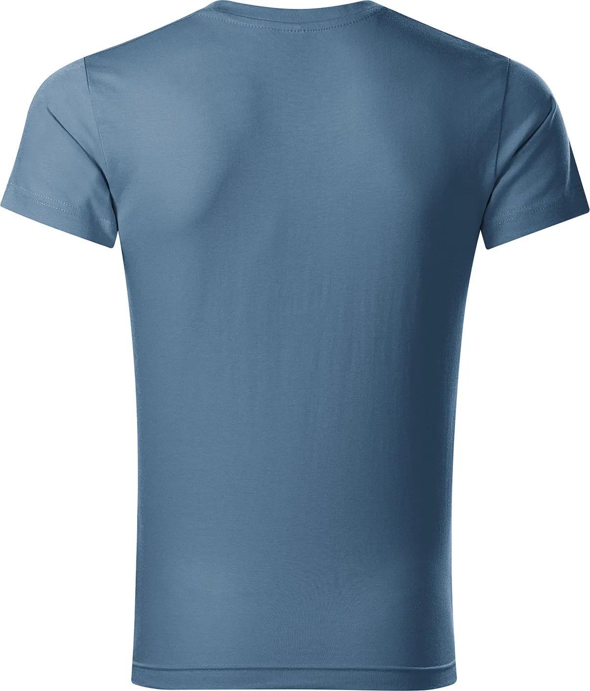 malfini-146-slim-fit-v-neck-t-shirt-herren-denim-back-5 MALFINI T-Shirt Slim Fit V-Neck 146