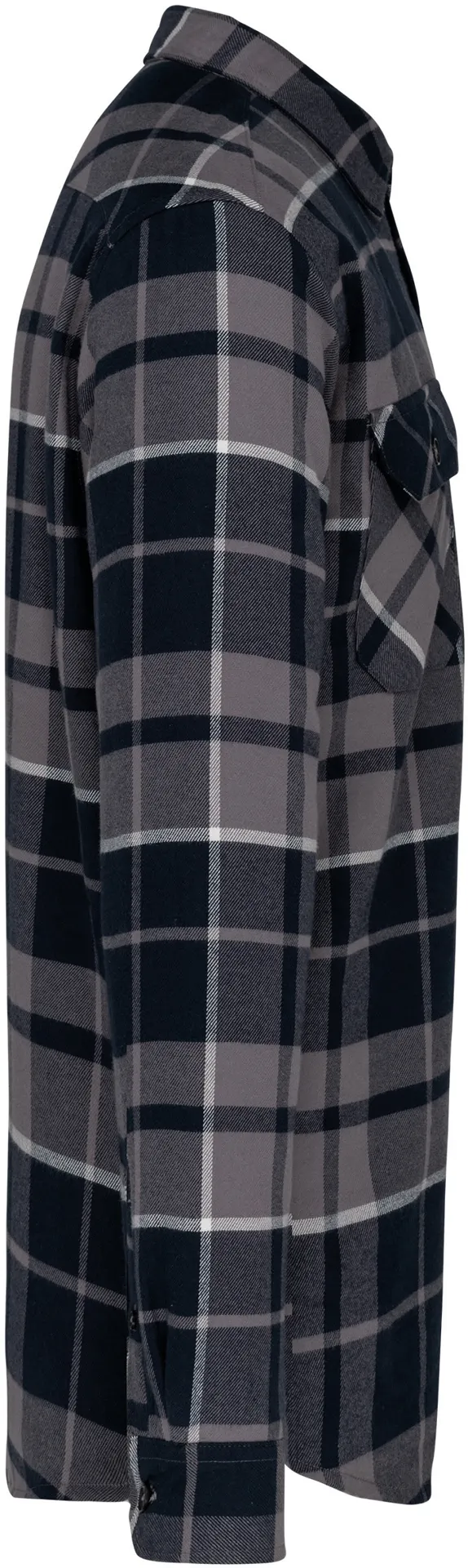 K579-flanellhemd-mit-sherpafleecefutter-stormgrey-navy-right-5 Kariban Flanellhemd mit Sherpafleecefutter
