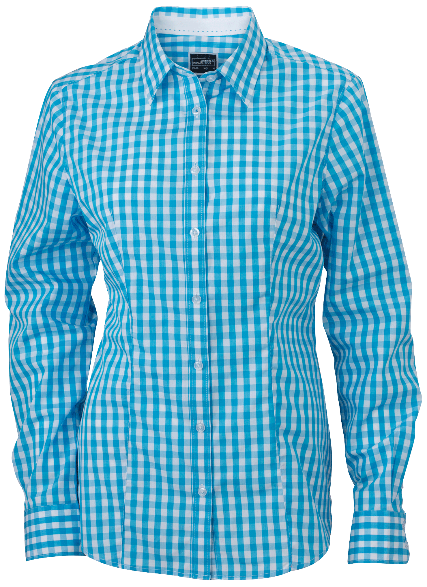 James & Nicholson Ladies Checked Blouse James & Nicholson Ladies Checked Blouse
