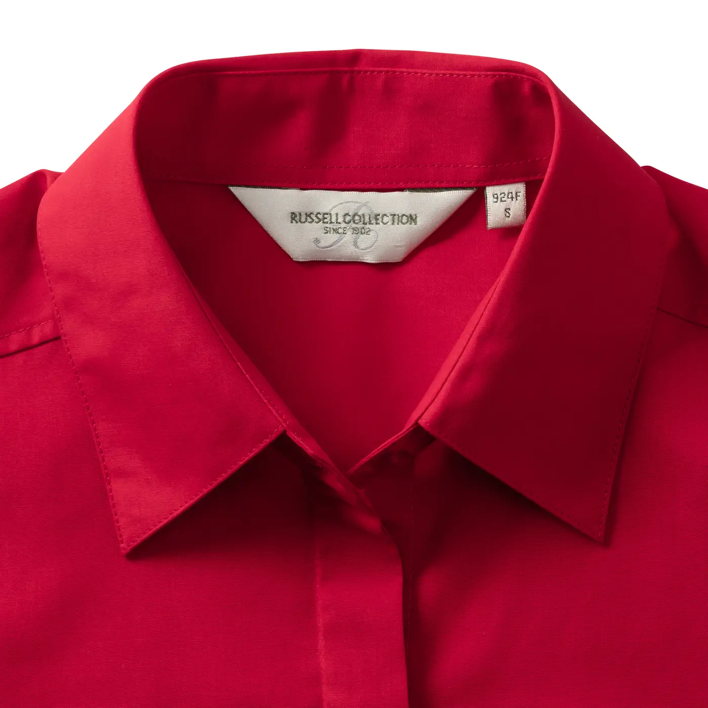 russell-r924f-ladies-ls-poly-cotton-easy-care-fitted-poplin-shirt-classicred-detail-5 Russell Ladies Long Sleeve Polycotton Easy Care Fitted Poplin Shirt