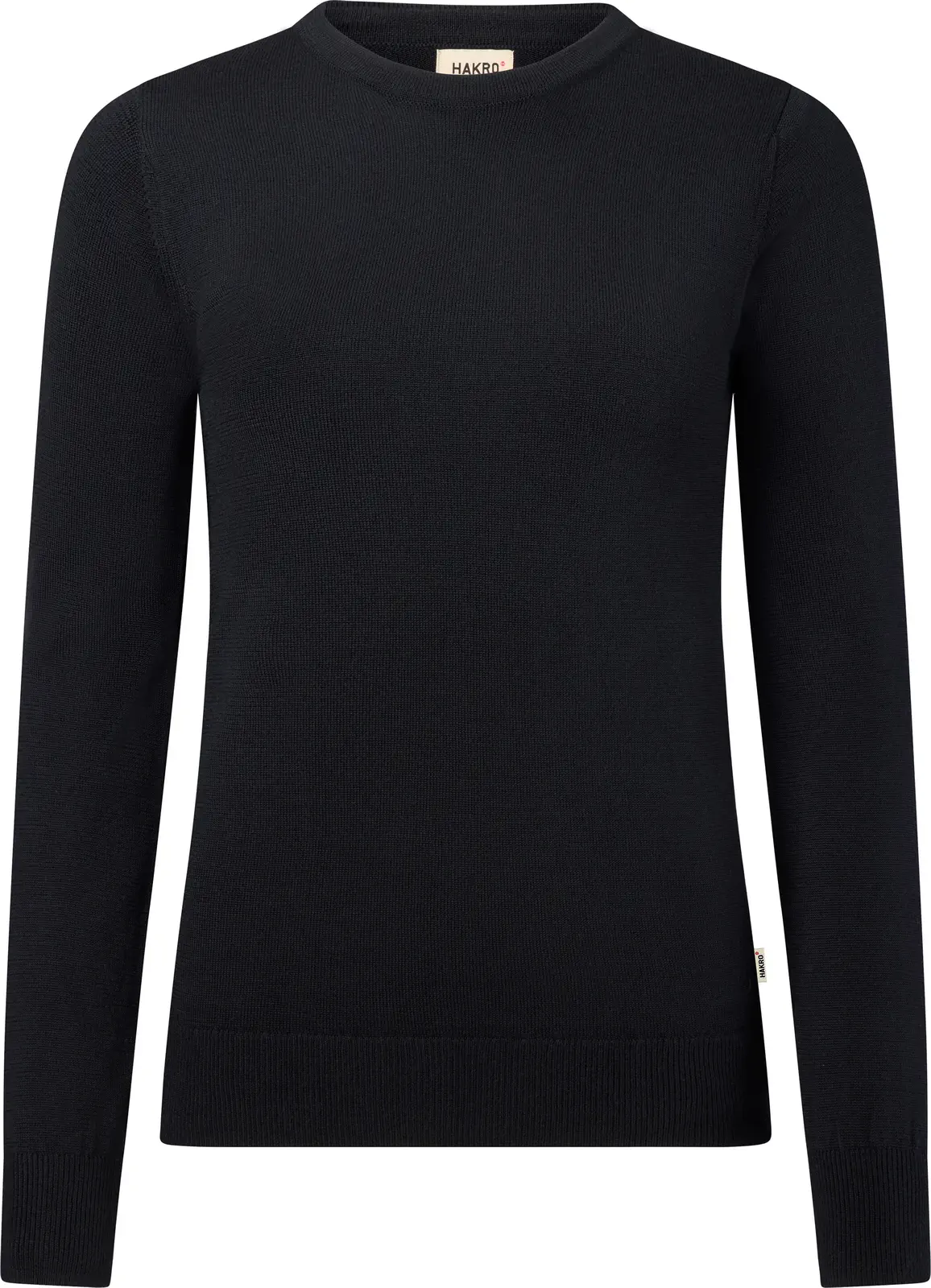 hakro-146-damen-pullover-merino-wolle-schwarz-front-1 HAKRO Damen Pullover 146 Merino-Wolle
