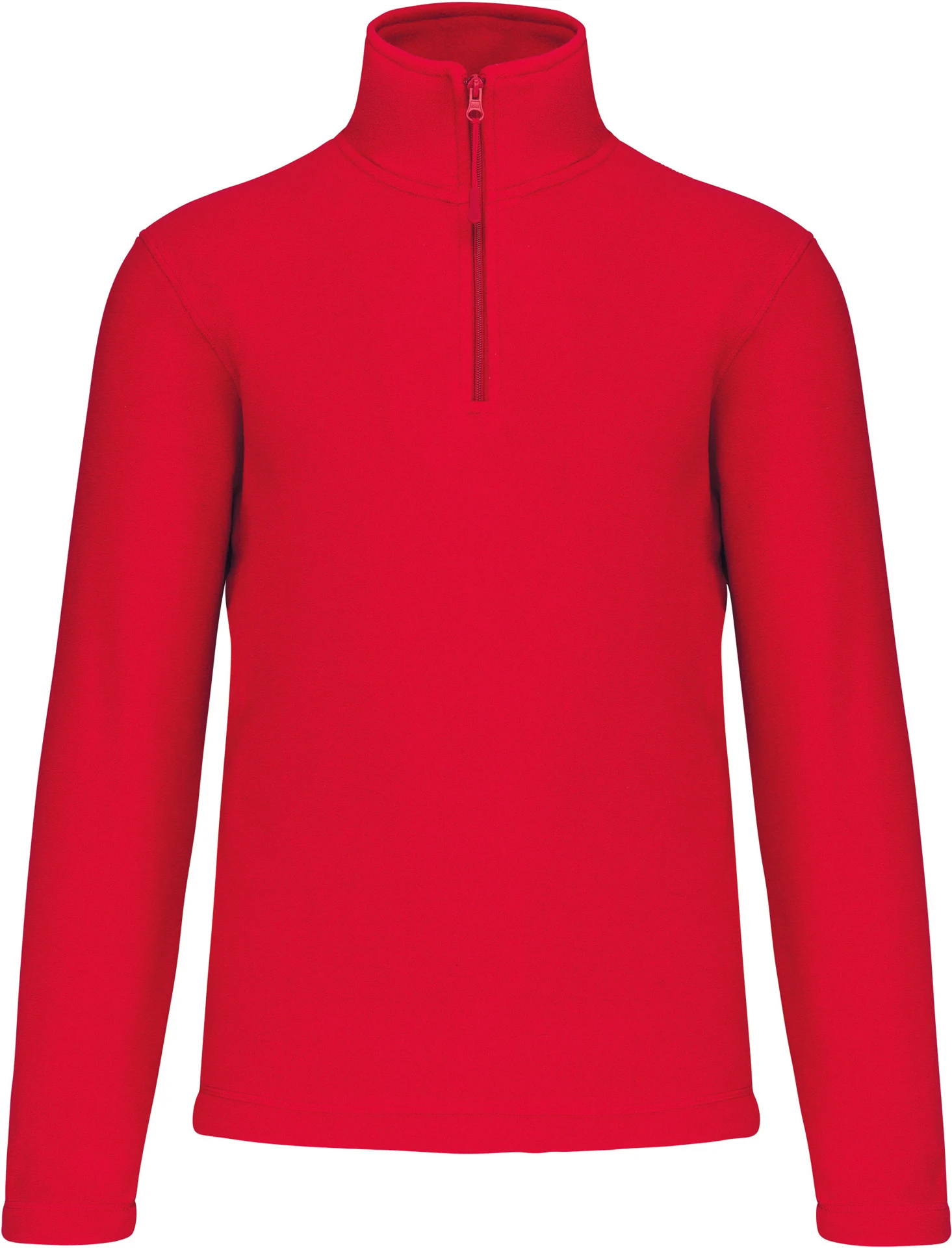 kariban-K912-microfleece-pullover-mit-viertel-zip-enzo-red-front-3 Kariban Microfleece Pullover mit 1/4 Zip "Enzo"