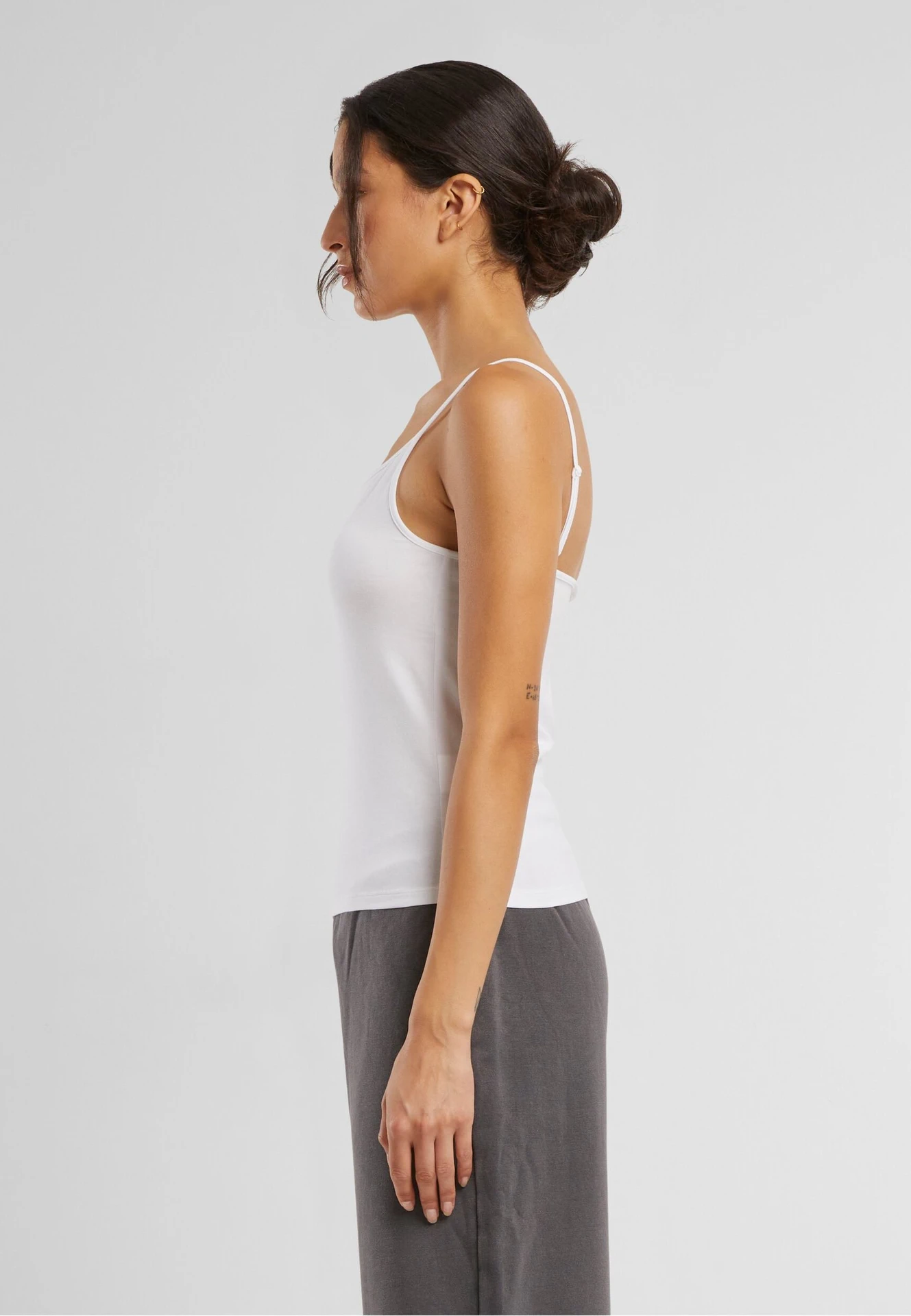 Build Your Brand Ladies Stretch Jersey Short Slim Top
