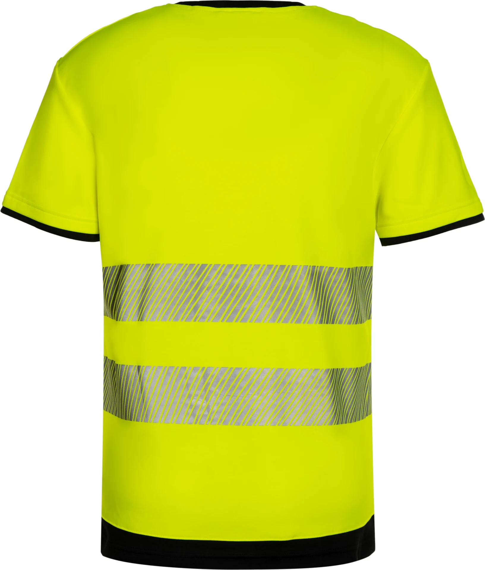 korntex-eost-eos-hi-vis-workwear-t-shirt-with-printing-area-signalyellow-black-back-4 Korntex EOS Hi-Vis Workwear T-Shirt With Printing Area