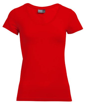 promodoro Womens Slim Fit V-Neck-T