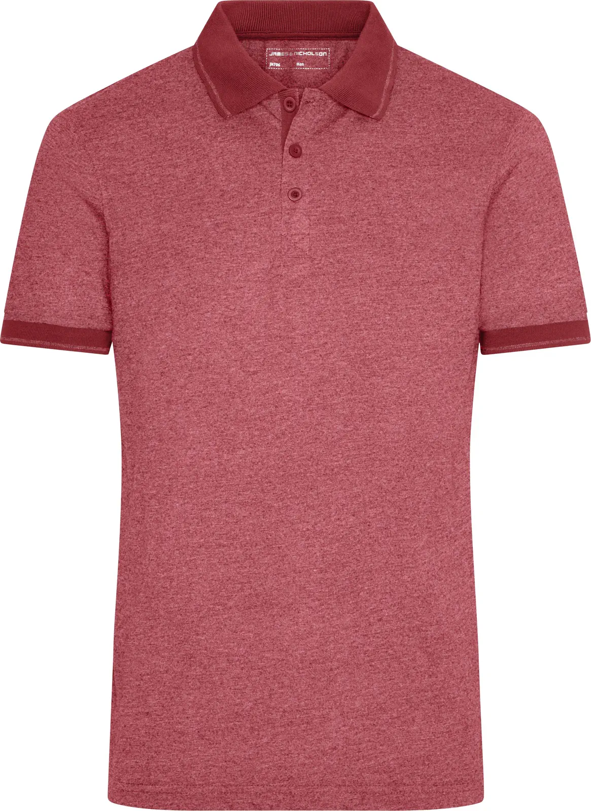 James & Nicholson Mens Jersey Heather Polo