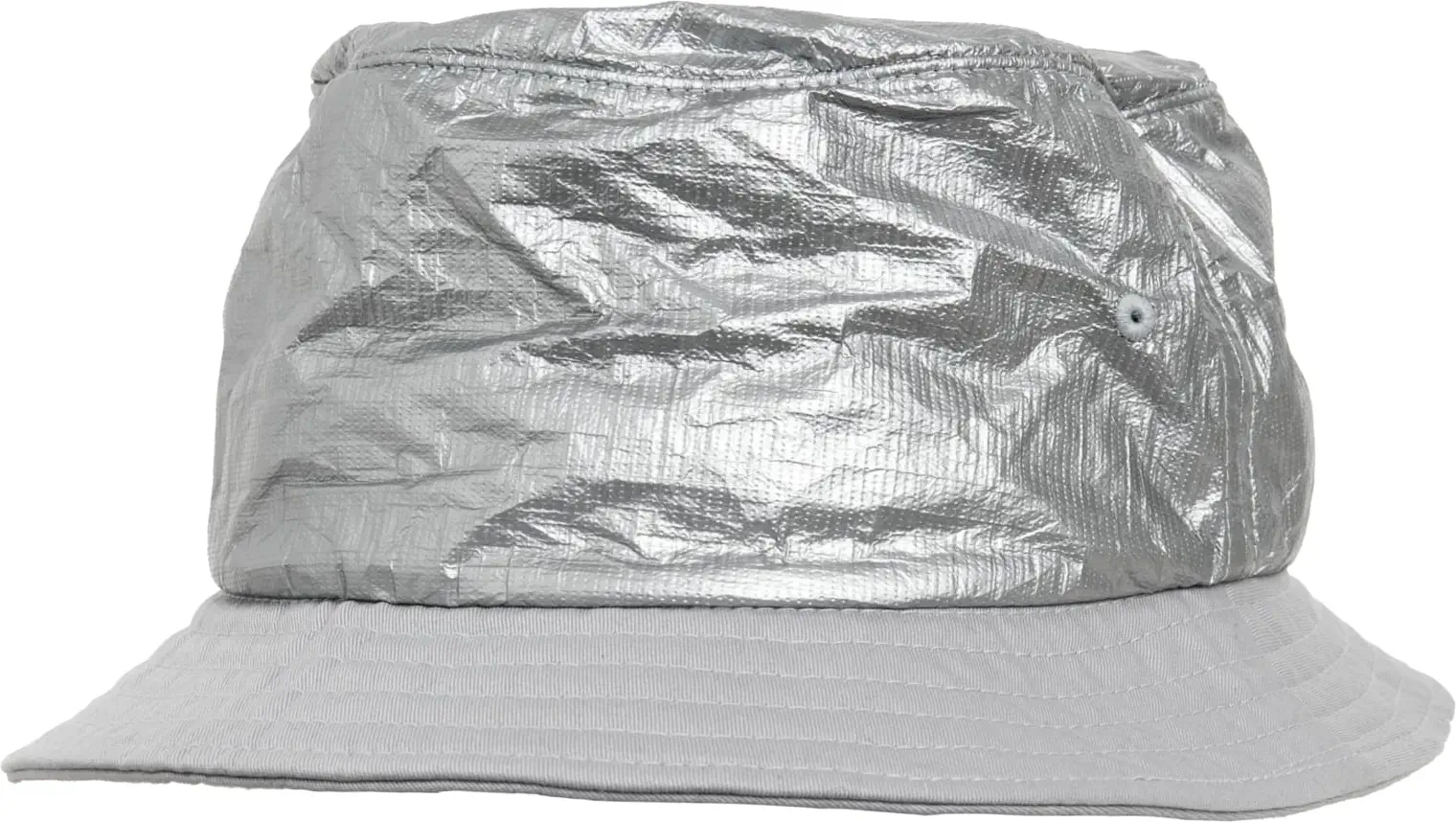flexfit-5003cp-crinkled-paper-bucket-hat-silver-front-1 FLEXFIT Crinkled Paper Bucket Hat