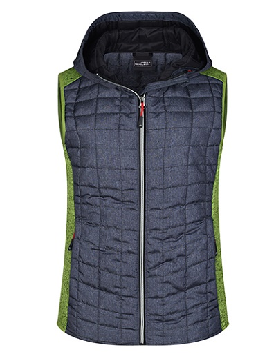 James & Nicholson Ladies Knitted Hybrid Vest