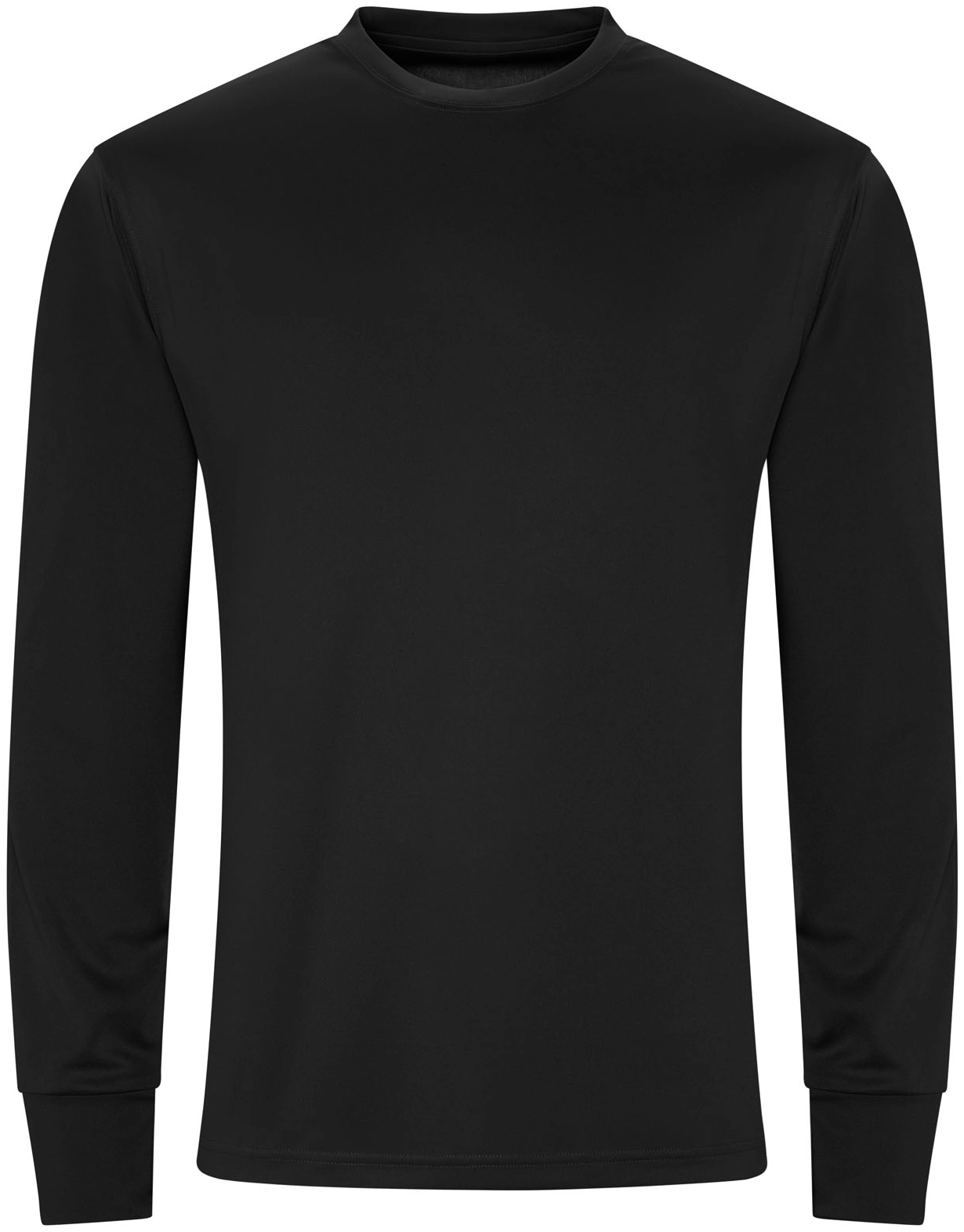 justcool-jc023-long-sleeve-active-t-shirt-jetblack-front-1 Just Cool Long Sleeve Active T