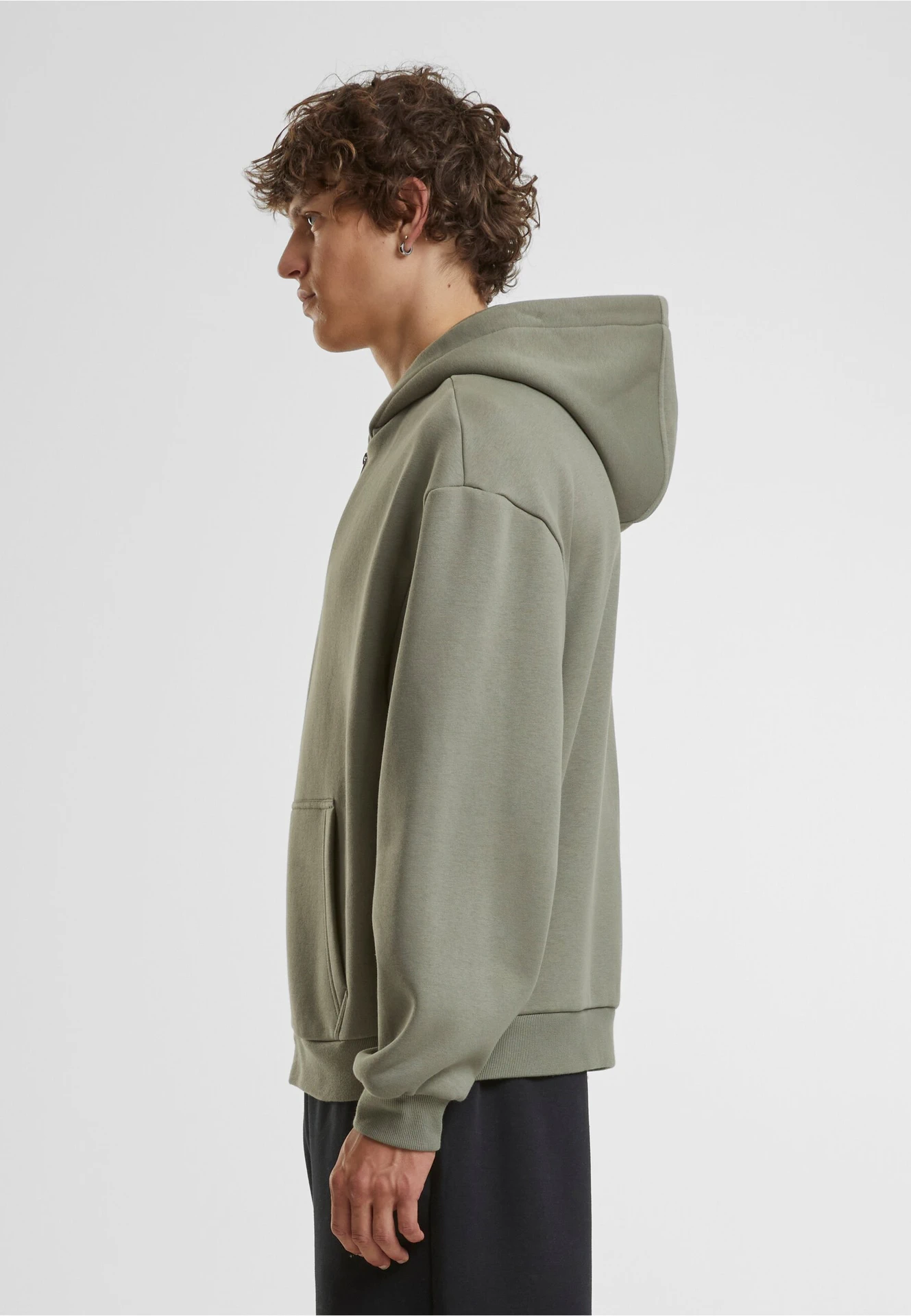Build Your Brand Fluffy Zip Hoody