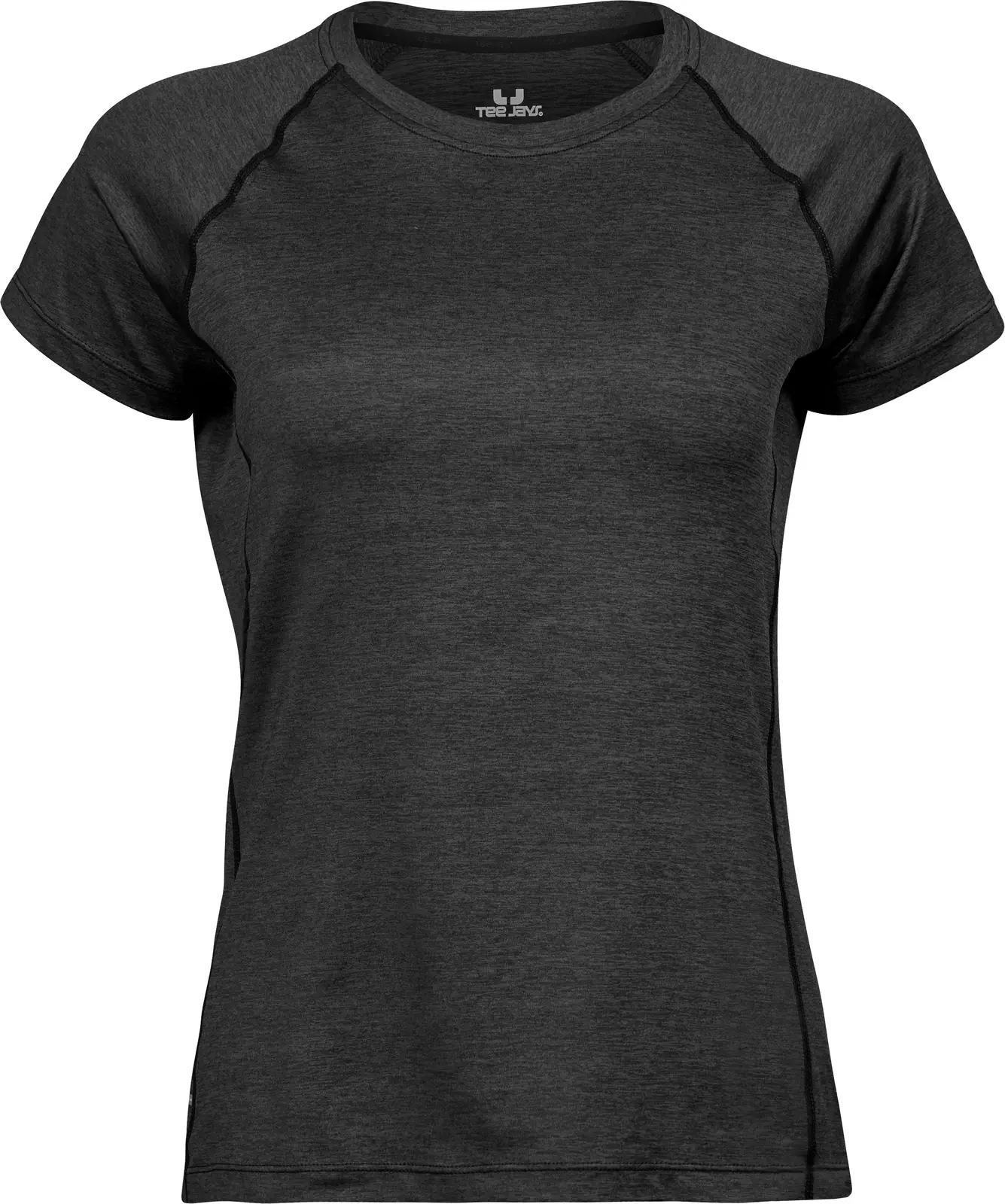 tee-jays-7021-womens-cooldry-t-shirt-blackmelange-front-1 Tee Jays Women's CoolDry Tee