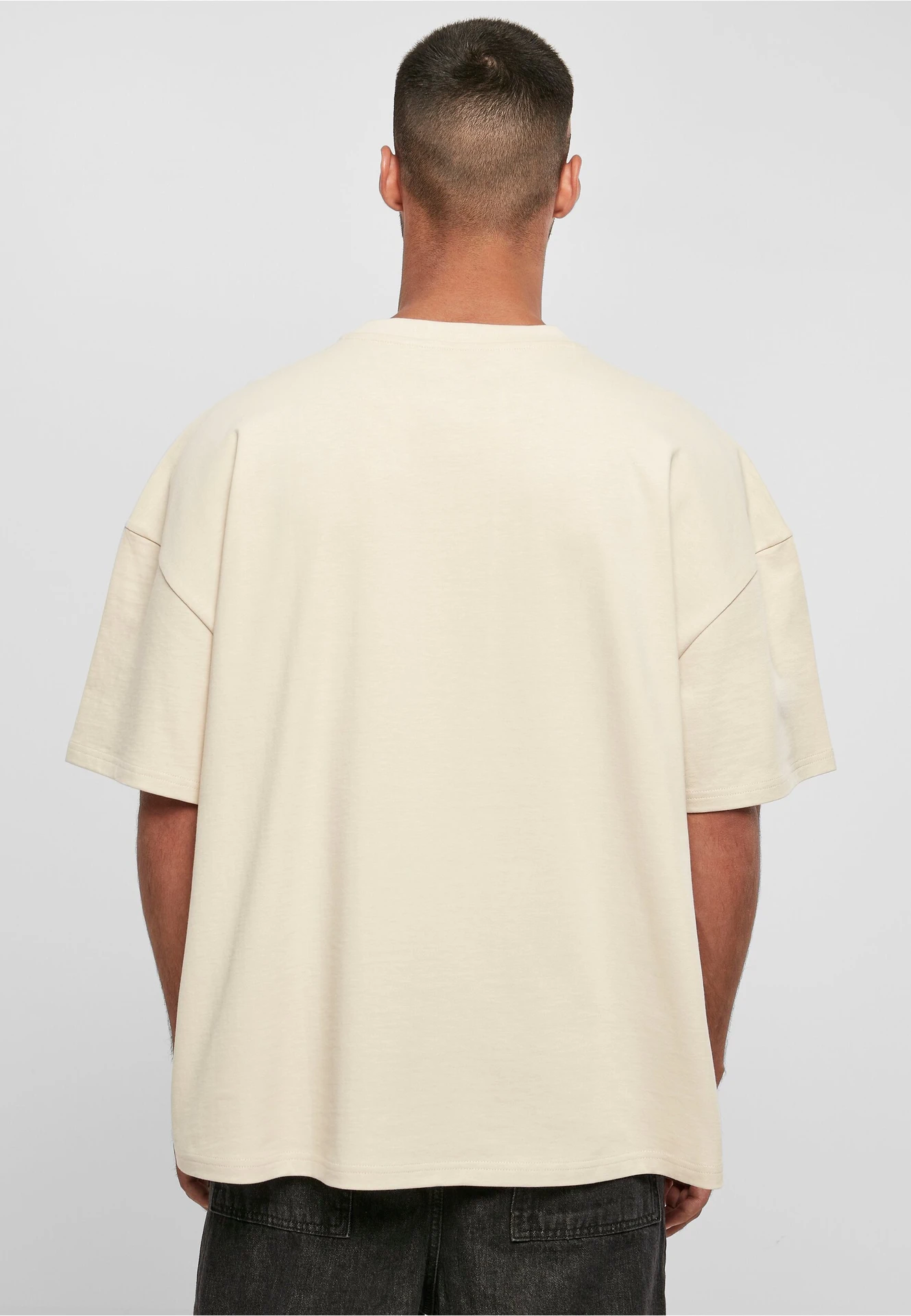 BYB-BY163-ultra-heavy-cotton-box-t-shirt-sand-model-2 Build Your Brand Ultra Heavy Cotton Box Tee