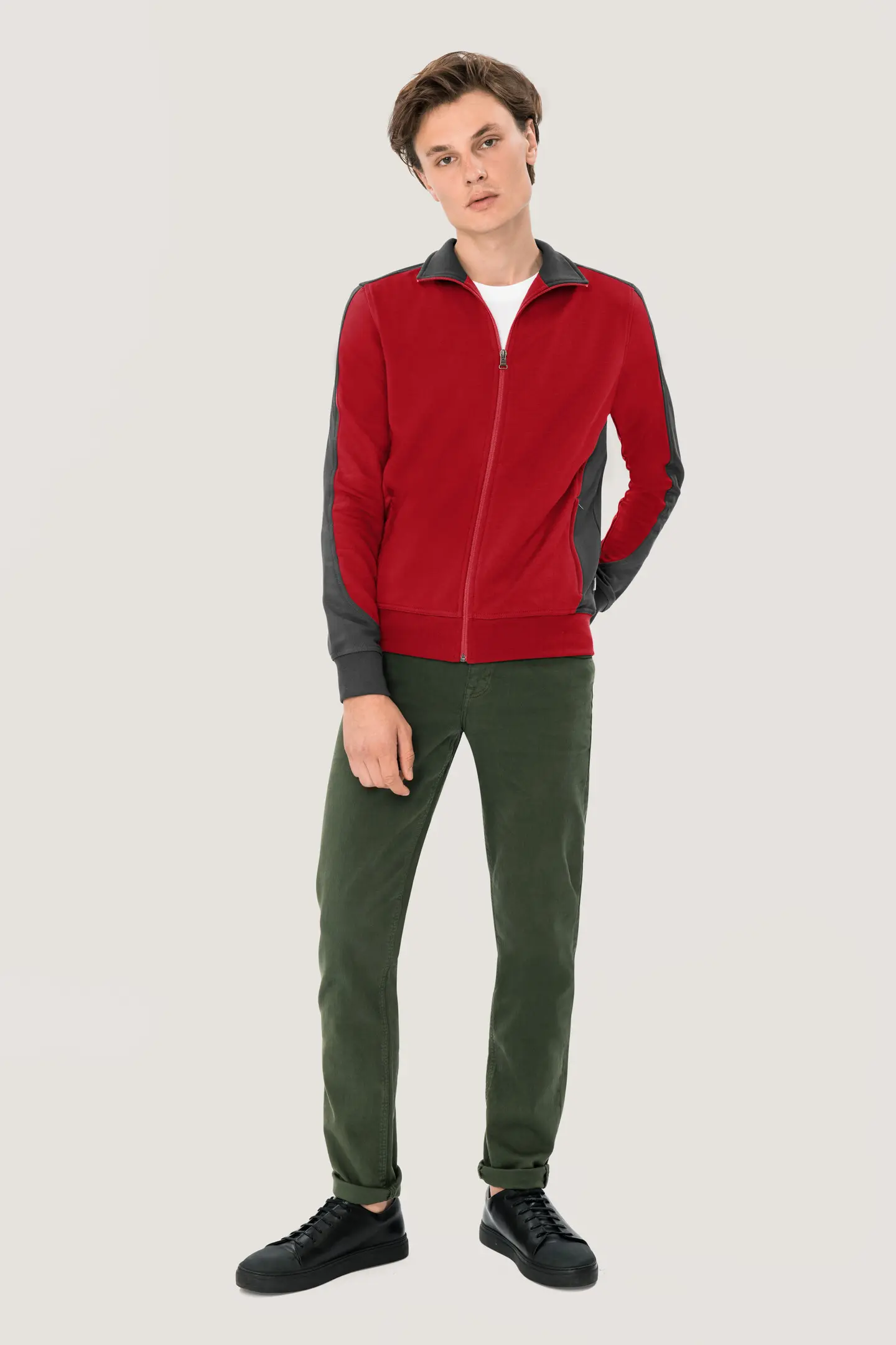 HAKRO Sweatjacke 477 Contrast Mikralinar®