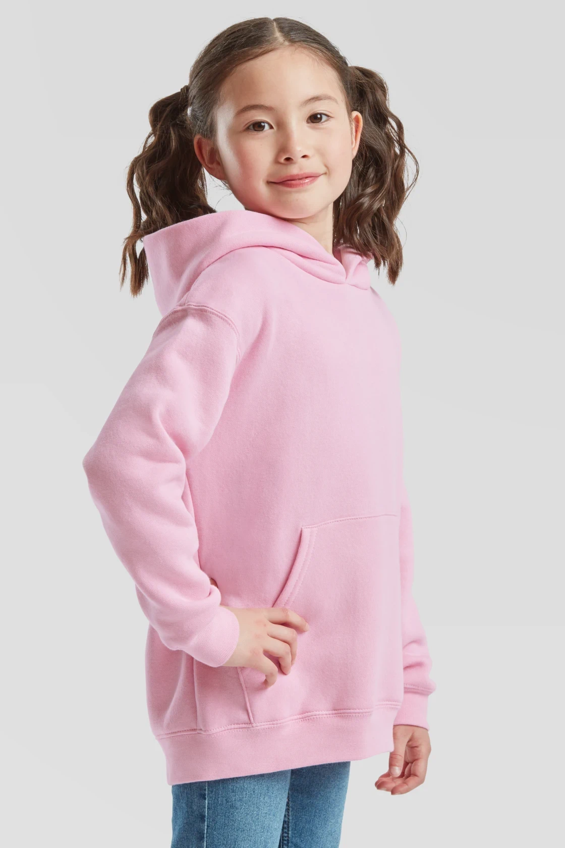 fruit-of-the-loom-62-037-0-kids-premium-hooded-sweatshirt-lightpink-model-1 F.O.L. Kids Premium Hooded Sweat