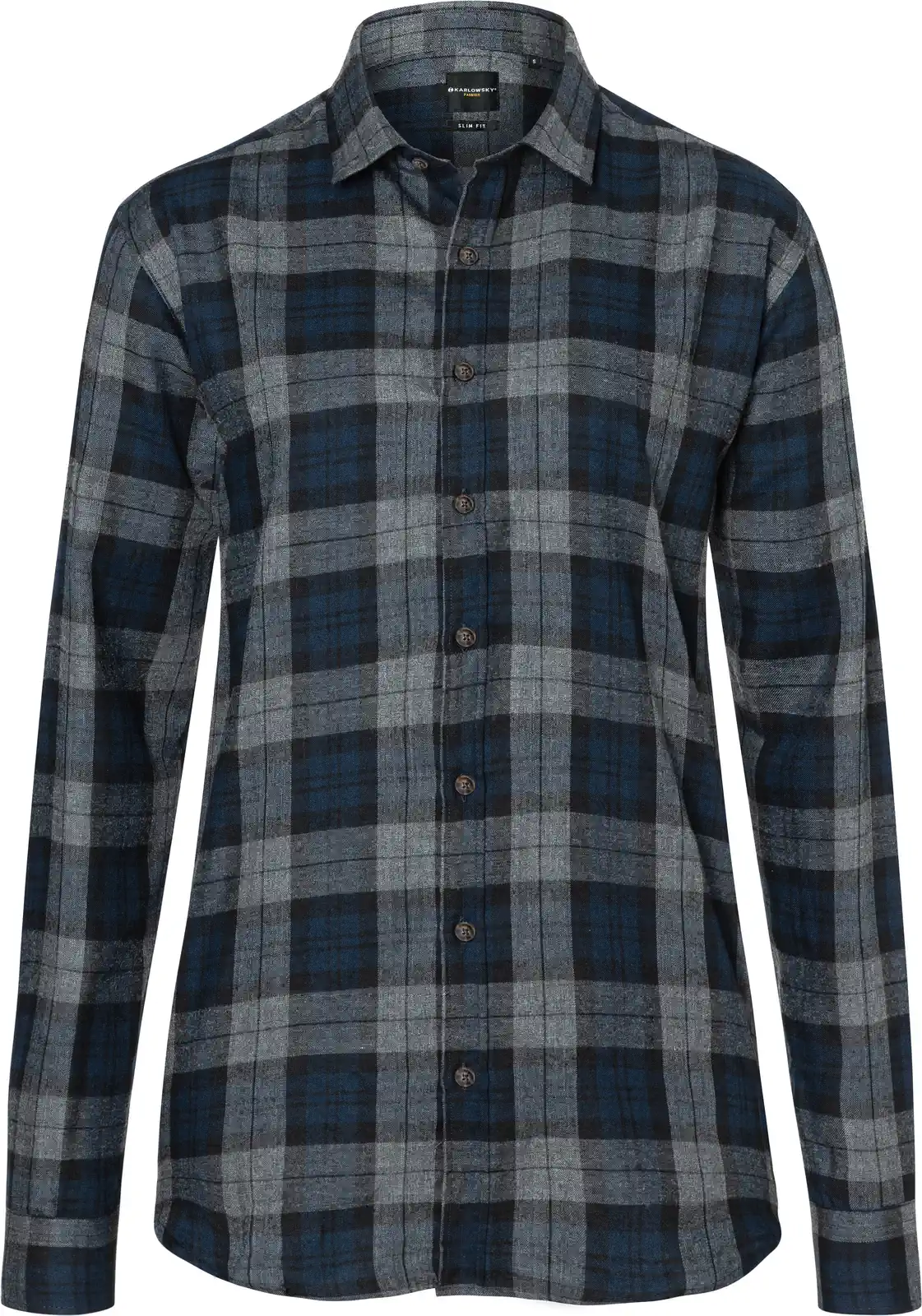 karlowsky-bf7bf8bf9-damen-karohemd-urban-navy-front-3 KARLOWSKY Damen Karohemd Urban