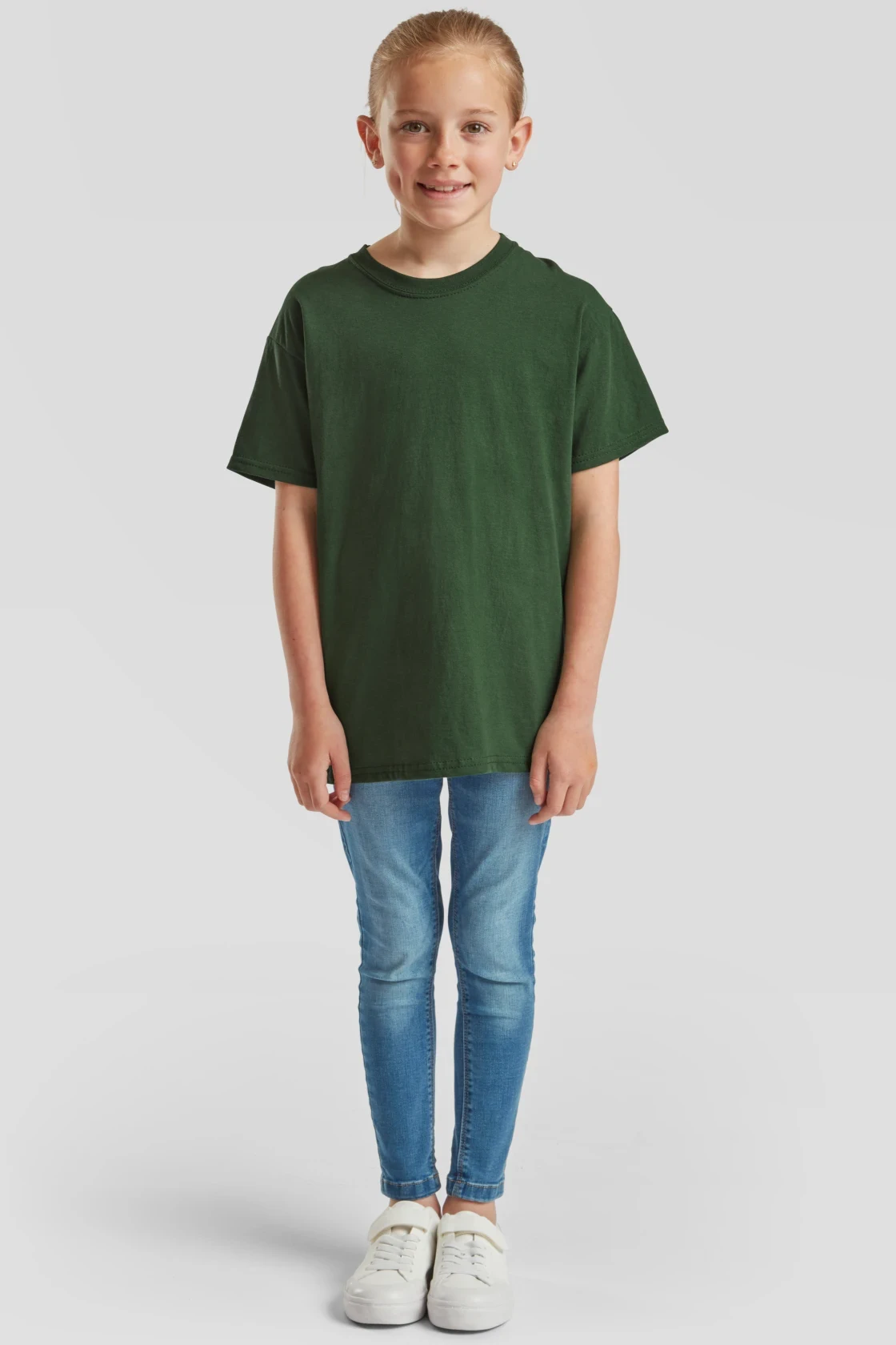 fruit-of-the-loom-61-019-0-kids-original-t-shirt-bottlegreen-model-3 F.O.L. Kids Original T