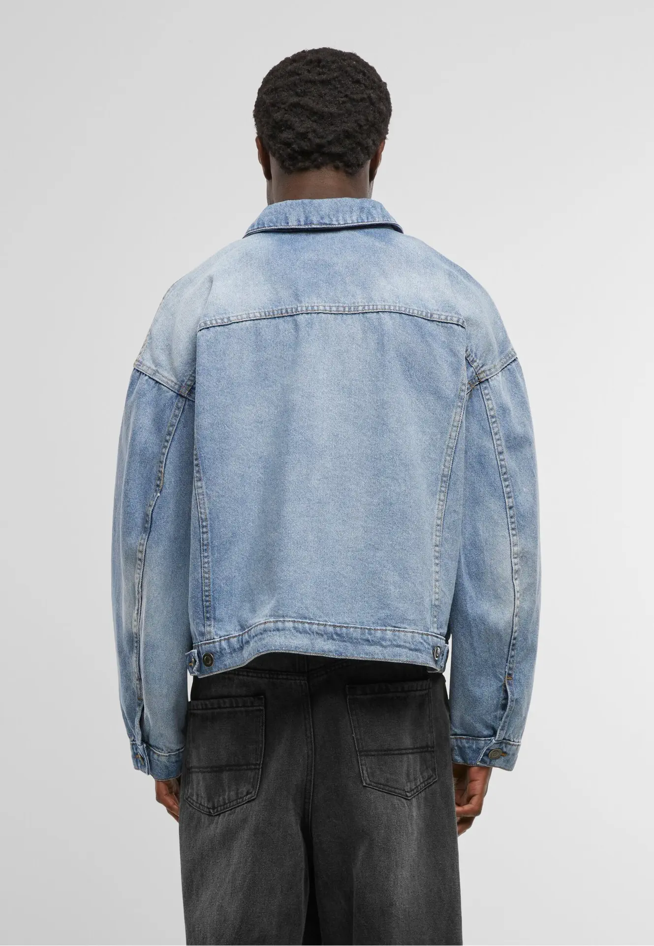 Build Your Brand Heavy Ounce Boxy Denim Jacket
