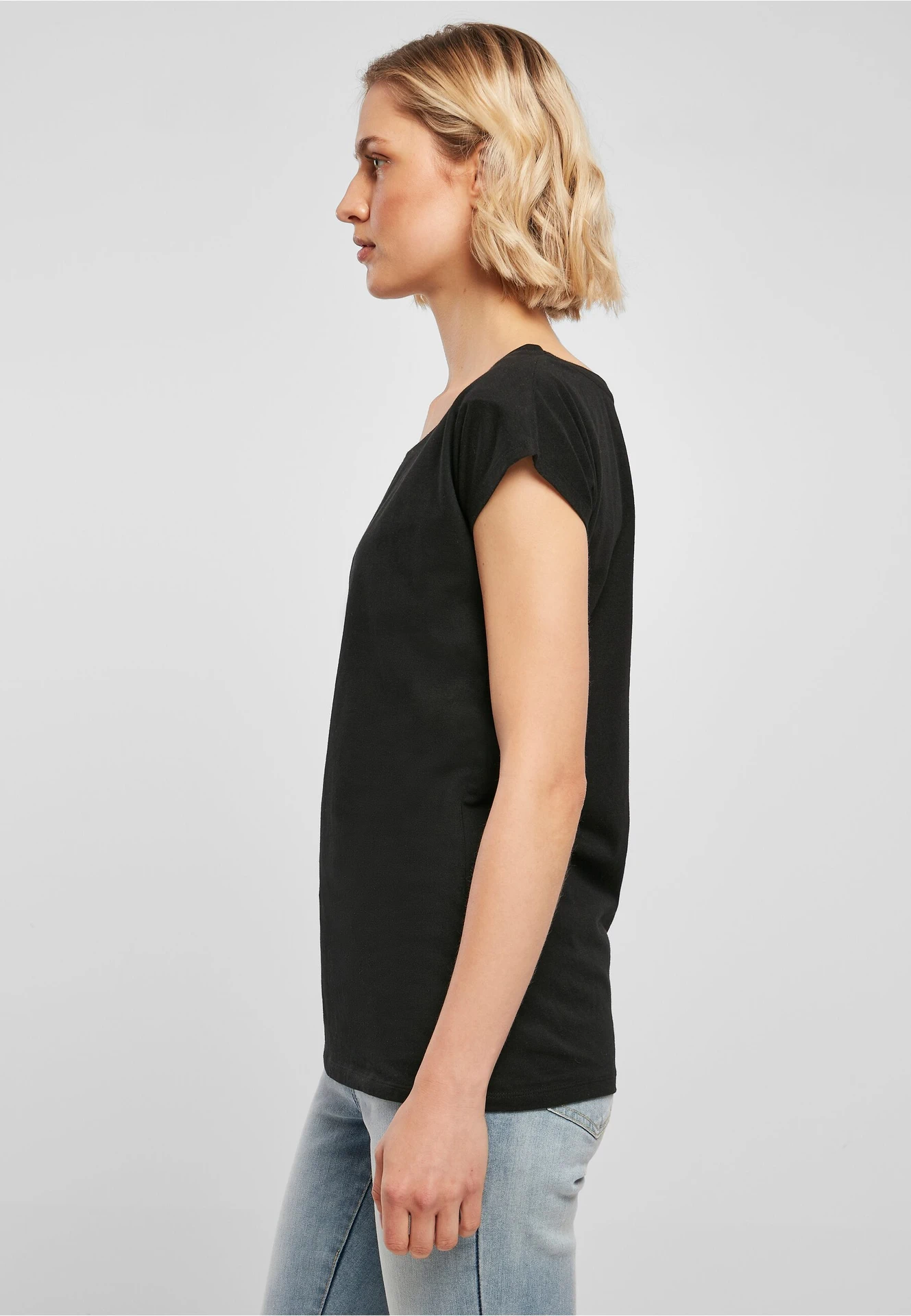 Build Your Brand Ladies Wide Neck Tee
