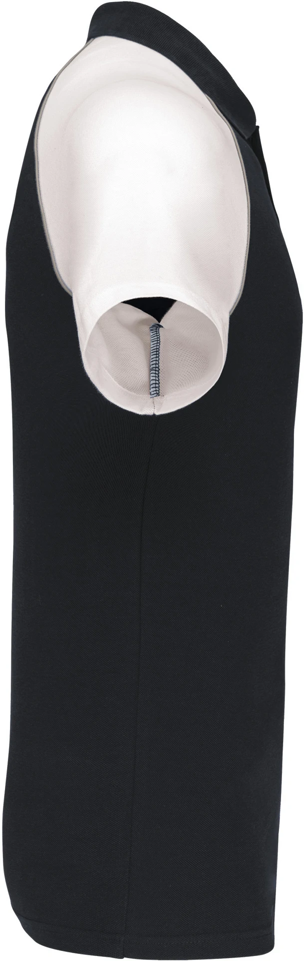 kariban-K226-baseball-pique-polo-black-lightgrey-white-right-5 Kariban Baseball Piqué Polo Shirt