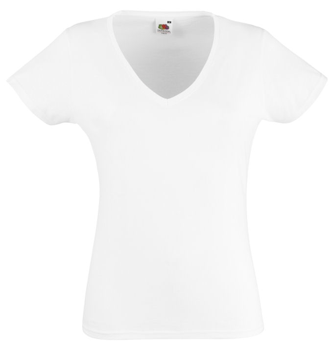 F.O.L. Lady-Fit Valueweight V-Neck T